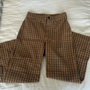 Madewell checkered wide leg pant